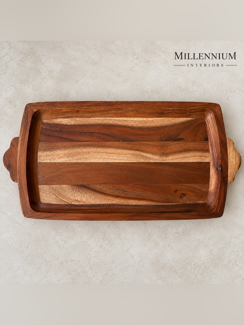 Hearth & Hand with Magnolia Large Wood Serving Tray Target Rustic w/ Handles